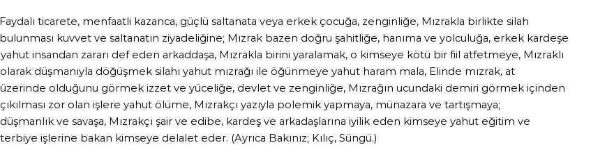 İhya'ya Göre Rüyada Mızrak Görmek