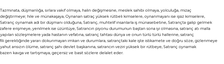 İhya'ya Göre Rüyada Satranç Görmek