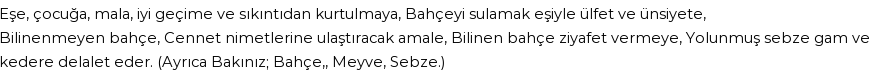 İhya'ya Göre Rüyada Sebze Ve Meyve Bahçesi Görmek