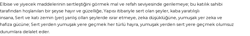 İhya'ya Göre Rüyada Sert Ve Katı Şey Görmek