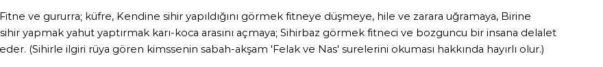 İhya'ya Göre Rüyada Sihir, Sihirbaz Görmek