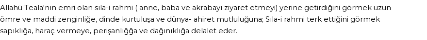 İhya'ya Göre Rüyada Sıla-i Rahim Görmek