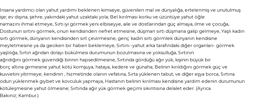 İhya'ya Göre Rüyada Sırt Arka Görmek