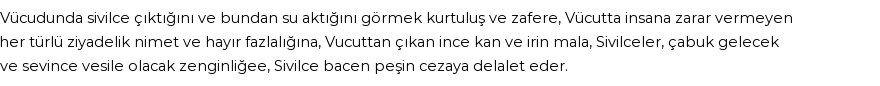 İhya'ya Göre Rüyada Sivilce Görmek