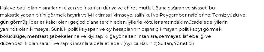 İhya'ya Göre Rüyada Siyasetçi Görmek