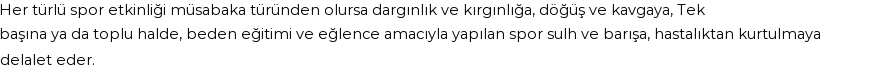 İhya'ya Göre Rüyada Spor Görmek