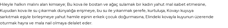 İhya'ya Göre Rüyada Su Kovası Görmek