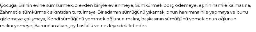 İhya'ya Göre Rüyada Sümük Görmek