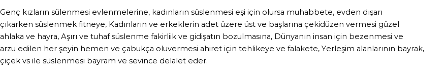 İhya'ya Göre Rüyada Süslenmek Görmek