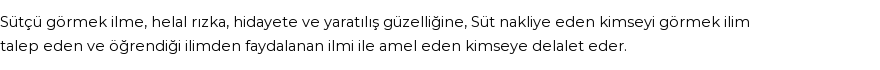 İhya'ya Göre Rüyada Sütçü Görmek