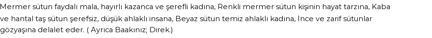 İhya'ya Göre Rüyada Sütun Görmek