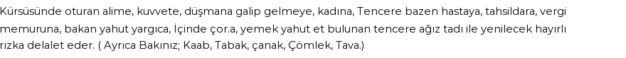 İhya'ya Göre Rüyada Tencere Görmek