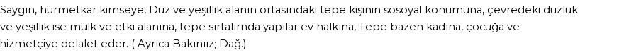 İhya'ya Göre Rüyada Tepe Görmek