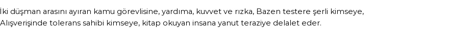 İhya'ya Göre Rüyada Testere Görmek