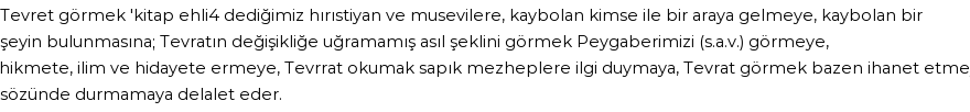 İhya'ya Göre Rüyada Tevrat Görmek