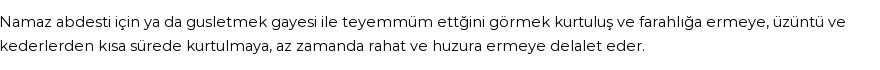 İhya'ya Göre Rüyada Teyemmüm Görmek