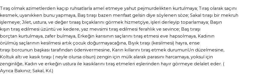 İhya'ya Göre Rüyada Tıraş Olmak Görmek