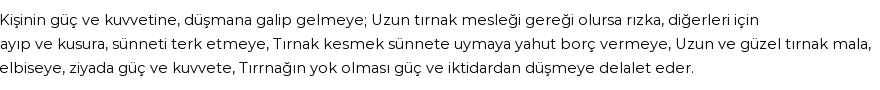 İhya'ya Göre Rüyada Tırnak Görmek