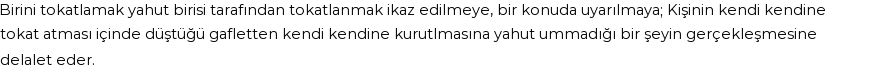 İhya'ya Göre Rüyada Tokat - Tokatlamak Görmek