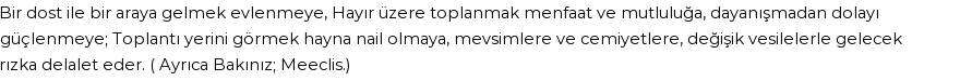 İhya'ya Göre Rüyada Toplanmak - Toplantı Görmek