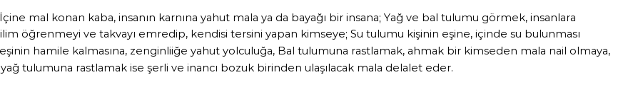 İhya'ya Göre Rüyada Tulum Görmek