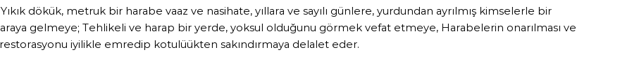 İhya'ya Göre Rüyada Virane Görmek