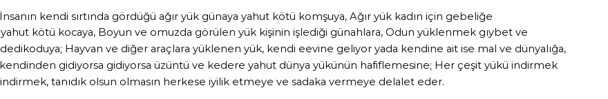 İhya'ya Göre Rüyada Yük Görmek