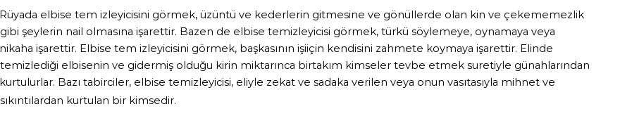 Molla Cami'ye Göre Rüyada Elbise Temizleyicisi Görmek