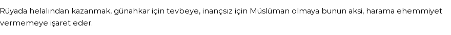 Molla Cami'ye Göre Rüyada Helal Kazanç Görmek