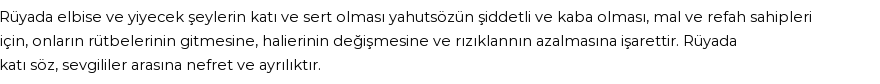 Molla Cami'ye Göre Rüyada Sert Ve Katı Şey Görmek