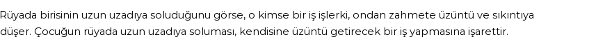 Molla Cami'ye Göre Rüyada Solumak Görmek