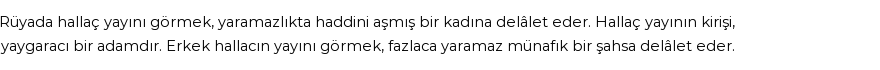 Nablusi'ye Göre Rüyada Hallaç Yayı Görmek