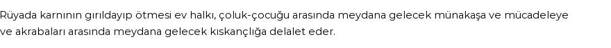 Nablusi'ye Göre Rüyada Karın Cırlaması Görmek