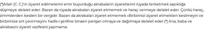 Nablusi'ye Göre Rüyada Sıla-ı Rahmi Terketmek Görmek