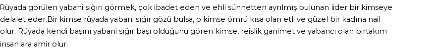 Nablusi'ye Göre Rüyada Yabani Sığır Görmek