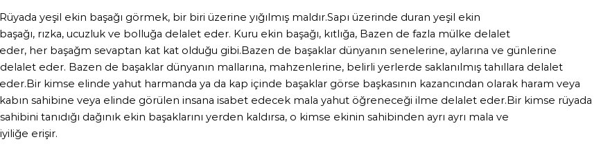 Nablusi'ye Göre Rüyada Yeşil Ekin Başlığı Görmek