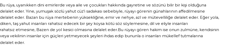 Nablusi'ye Göre Rüyada Yolda Zahmet Veren Şeyleri Kaldırmak Görmek