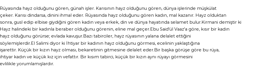 Seyyid Süleyman'a Göre Rüyada Hayz Görmek