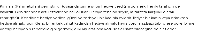 Seyyid Süleyman'a Göre Rüyada Hediye Almak Ve Vermek Görmek