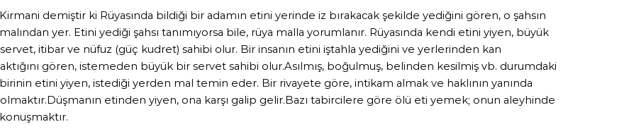 Seyyid Süleyman'a Göre Rüyada İnsan Eti Yemek Görmek