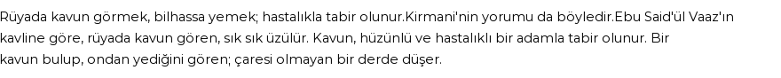 Seyyid Süleyman'a Göre Rüyada Kavun Görmek