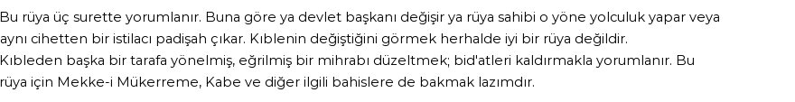 Seyyid Süleyman'a Göre Rüyada Kıblenin Değişmesi Görmek