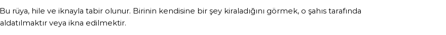 Seyyid Süleyman'a Göre Rüyada Kira Görmek