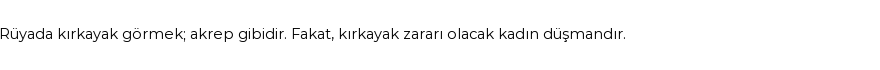 Seyyid Süleyman'a Göre Rüyada Kırkayak Görmek