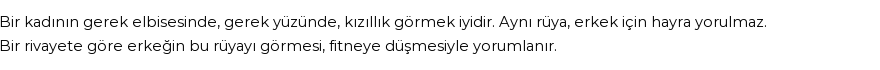 Seyyid Süleyman'a Göre Rüyada Kızıllık Görmek