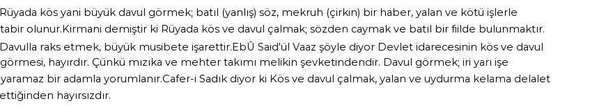 Seyyid Süleyman'a Göre Rüyada Kös Görmek