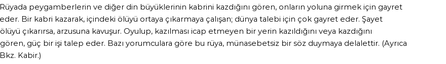 Seyyid Süleyman'a Göre Rüyada Mezar Kazmak Görmek