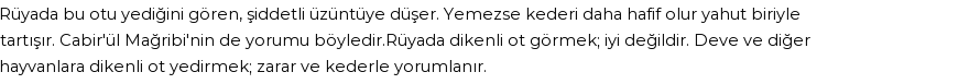 Seyyid Süleyman'a Göre Rüyada Sevr Otu Görmek