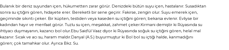 Seyyid Süleyman'a Göre Rüyada Su İçmek Görmek