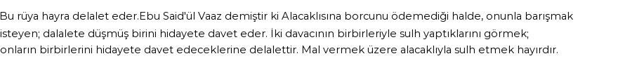 Seyyid Süleyman'a Göre Rüyada Sulh Görmek